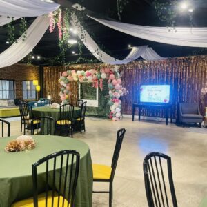 Sagewood Event Center Indoor event area decorated