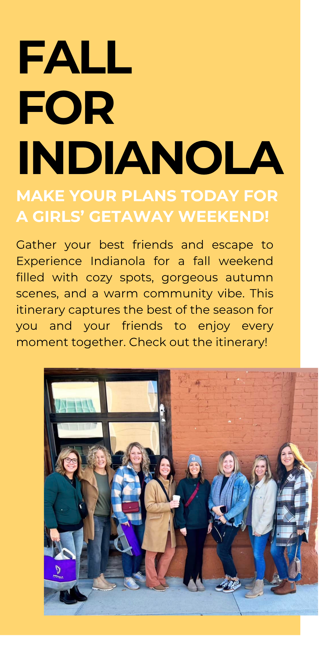 Girl getaway Fall for Indianola